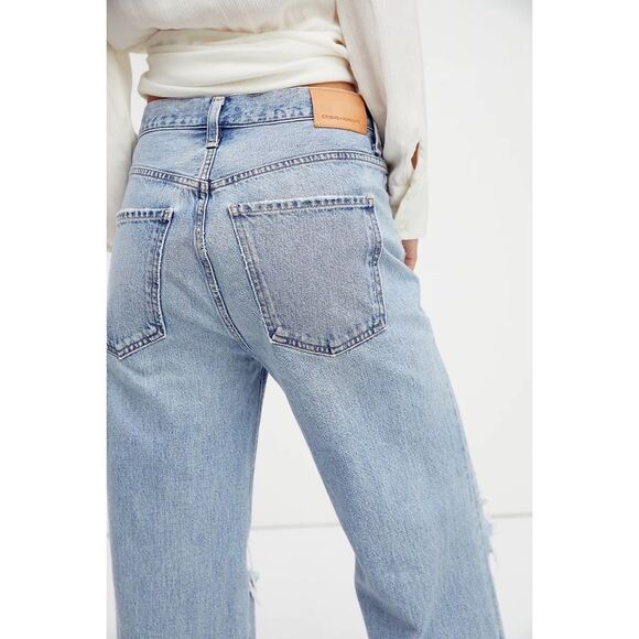 Free People x Citizens of Humanity Elle V Front Distressed Wide-Leg Jeans $288 - Picture 3 of 8